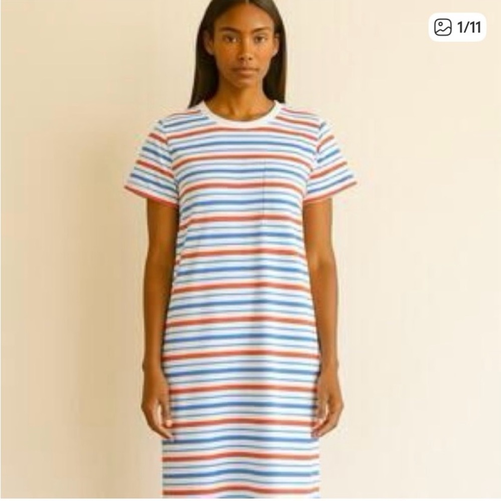 J. Crew Multicolor Striped T-shirt dress size M